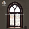 Marco de madera de roble arqueado Cristal tallado Ventana de pitcure Ventana de madera